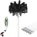 Cepillo para Chimenea, Cepillo para Limpiar Chimeneas para Limpieza Chaminé Conductos Ventilacióntubería Hollin, Tubos de Estufa(6 Varillas &1 Cabezales Cepillo/Uso con o sin Taladro eléctrico)